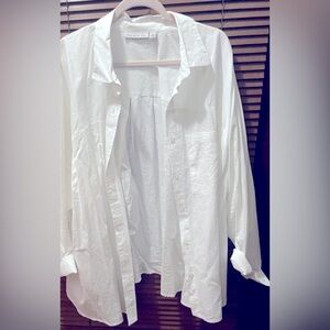 Crisp White Collared Shirt Plus Size